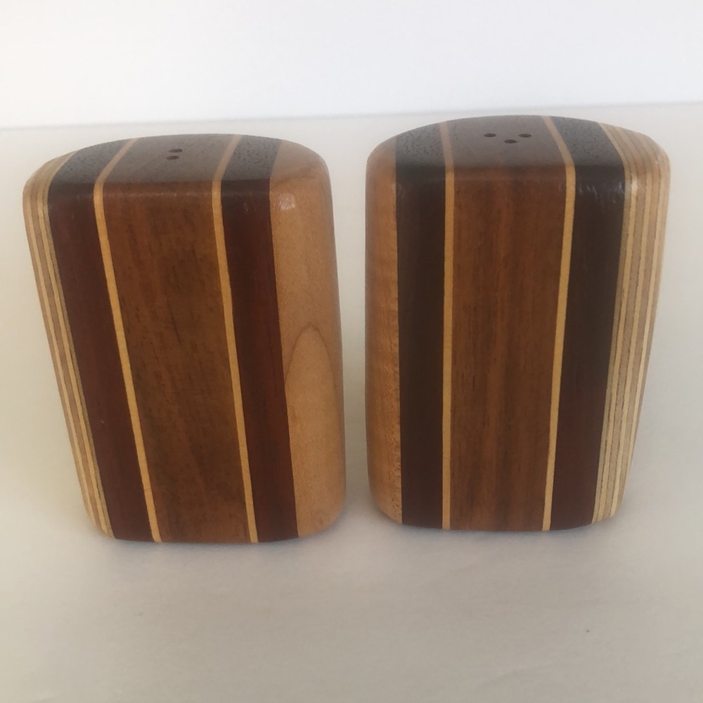 Natural Wood Danish Mid Century Modern Salt And Pepper Shakers - Picture 6 of 16